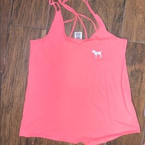 VS pink crisscross back tank top